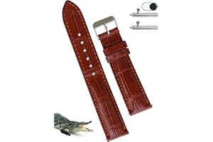 VINACREATIONS Handmade Alligator Belly Watch Band Men Quick Release Premium Hornback Crocodile Replacement Pin Tang Buckle Wristwatch Strap by Vietnamese