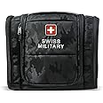 Swiss Military Unisex Polyester 5L Water-Resistant Toiletry Bag for Travel with Multiple Compartments, Quick Access Pocket, Durable Zippers, Organizer for Toiletries, Makeup & Essentials-Black
