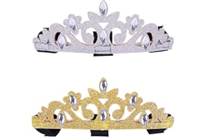 NETPROSHOP Trensenschmuck Krone mit Glitzer und Strasssteinen für die Trense Ihres Pferdes, Farbe:Gold