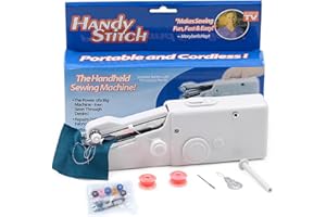 TRACOMPAN Portable Handheld Sewing Machine Mini Cordless Household Sewing Tool for Beginners & Professionals - Quick Stitch DIY Mending at Home Dormitory and Travel