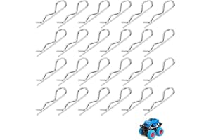 JIYIN 100 Stück RC Karosserie Klammern, RC Car Clips Deerc Ersatzteile Karosserieklammern R C Körper Shell Pin 1/10 1/12 1/16 Splinte R-Clip Auto Klemmen Ersatzteile