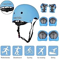 ValueTalks Schonerset Kinder Protektoren Schützer inliner Schutzausrüstung Kinder Knieschoner Set mit Helm für inliner Skateboard Fahrrad Rollschuh
