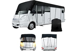 TECKZOON Funda para Caravana, 210D Oxford Cubierta de Techo de Caravana de Tela, Funda Protectora para Autocaravana,Protección contra el Polvo y la Humedad, Protección Universal de Lona para RV,850cm x 300cm