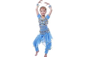 Astage Girls Halloween Belly Dance Costume Suit Sky Blue L
