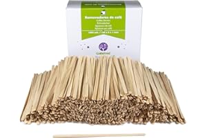 GOBETREE 1000 Bâtonnets de Café en Bois 14 cm. Agitateurs Jetables pour Boissons Chaudes et Froides, Idéals pour Restaurants et Usage Quotidien
