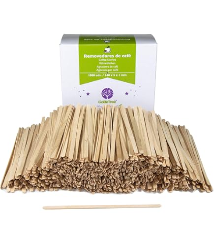 1000 Agitateurs En Bois Jetables 11cm Emballés Individuellement - Hygiène Et Praticité