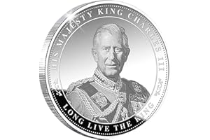 Wenmin Moneta Commemorativa del re Carlo III in Metallo, Moneta del incoronazione del re Carlo III 2023, Souvenir del re Britannico Carlo III, Regalo per Collezionisti