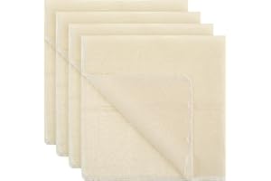 Dimeho 4 Pcs Cheesecloth Hemmed Cotton Cheese Cloths 20x20 Inch Precision Straining Unbleached Fine Muslin Cheesecloth for Cooking Baking Nut Milk Jelly Making Juicing Steaming