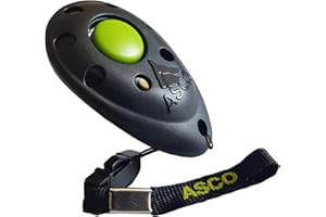 ASCO Clicker Premium clicker Training, clicker Professionale per Cani, Gatti e Cavalli, clicker per addestramento Cani, Nero AC01P