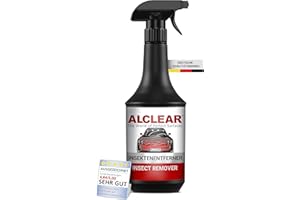 ‎ALCLEAR ALCLEAR Insektenentferner Auto - Premium Flugrostentferner Auto Insektenentferner für Scheinwerfer, Lack & Windschutzscheibe - 100% Sauberkeit - Professioneller Insekten Entferner für Auto - 1000ml