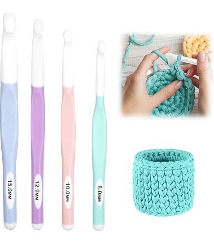 KnitPro Zing haaknaaldenset - 12 kleurgecodeerde haaknaalden met één uiteinde, comfortabele handgrepen voor beginners en geschenkverpakking
