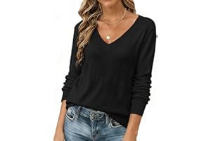 Cindeyar Pullover Damen Langarm V Ausschnitt Strickpullover Winter Elegant Pulli Casual Warm Oberteile