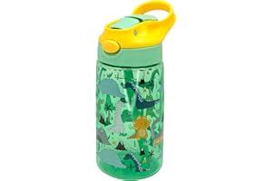 NERTHUS FIH 918 Biberon réutilisable sans BPA pour enfants - Dinosaure - Embout pliable, ergonomique, robuste, durable et léger., Dinosaures