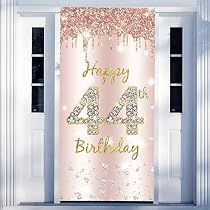 34. Geburtstag Deko Frauen – Roségold Stoffbanner 90x180cm Für Tür, Wand Oder Tisch
