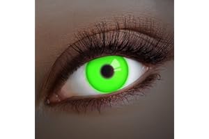 ARICONA KONTAKTLINSEN UV Couleur des lentilles de contact Grashopper de aricona – années couvrant la lentille à terme pour les yeux sombres et claires- sans correction- les lentilles colorées pour le carnaval- des soirées à thème et des costumes d'Halloween