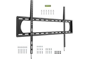 VonHaus TV Wall Bracket for 60-120" Screens, Ultra-Slim TV Bracket with Spirit Level, Flat to Wall Mount, 120kg Capacity, Max VESA: 900x600mm