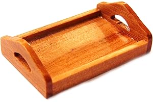 BINOA Tumdee Miniatures Drewniana taca do serwowania dla lalek akcesoria do domu BK6