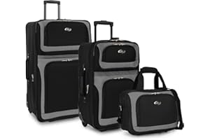 U.S. TRAVELER us6300k3; black; set; sets; luggage; traveler; 3-piece