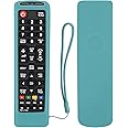 Protective Silicone Remote Case for Samsung TV AA59-00741A AA59-00786A BN59-01175N BN59-01315B Remote Control, Shockproof, Washable, Skin-Friendly Remote Cover with Loop (Glow In The Dark, Blue)