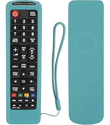 Housse En Silicone Pour Télécommande Hitachi/Polaroid/Bush RC4848F - Antidérapante, Avec Bracelet Anti-perte - Noir