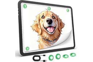 Zocelight Rechargeable A3 Light Box for tracing,Diamond Art Light Board with 4 Magnets,Wireless Light Pad for Diamond Painting,Ultra Bright Light Table for Drawing, Sketching,Animation(Black)