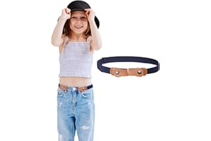 Kajeer Ceinture élastique pour garçons sans boucle - Ceinture invisible ajustable pour 50-81 cm pour les enfants de 2 à 15 ans