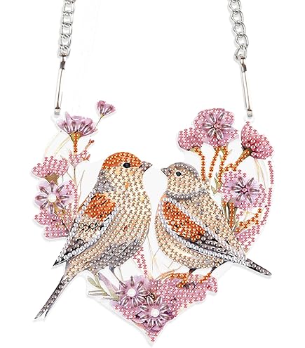 DIY Diamant-Malerei-Anhänger Mit Kette – Weihnachts-Deko-Set Mit 5 Stück Zum Selbermachen Für Fenster, Wand & Garten