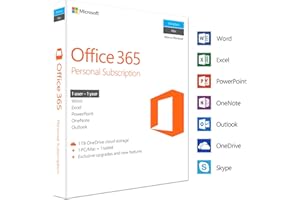 Microsoft Office 365 Personal | 1 Device | 1 Year | PC/Mac | Box