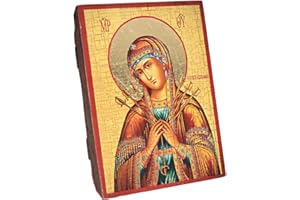 NKlaus Mäßigung der bösen Herzen, Christliche Holzbrett Ikone 16x12,5 handarbeit 37026