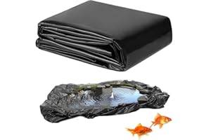 Gguwug Bassin pour Poisson Exterieur 3x10.5m Liner Bassin Revêtement d'étang, Peaux de Bassin en polyéthylène Haute densité, résistant au Soleil et Durable, Facile à Utiliser et à Nettoyer
