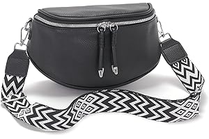 Atgbiem Sac Banane Femme Noir Sac bandouliere Femme Petit Sac a Main Femme Cuir Sacoche Femme Bandoulière