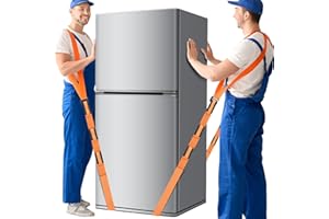 ‎YIRILAN Yirilan 2 Personen Tragegurt, Tragegurte Umzug, Transportgurt, Hebegurt, Zum Heben, Transportieren und Bewegen von Möbeln, Haushaltsgeräten, Matratzen usw., Tragfähigkeit 380 kg (orange)