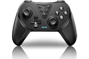 BRHE Switch Controller for Nintendo OLED /Lite/IOS/PC, Wireless Remote with Turbo/Vibration/6-Axis Motion/Screen Capture, Bluetooth Switch Pro Game Controller (Black)