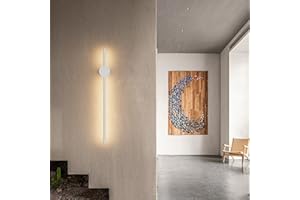 Klighten Applique da Parete LED Lungo Interno, Bianco Moderne Applique Esterno, 65CM/18W Alluminio IP65 Lampada da Parete, per Letto Soggiorno Scala Corridoio Luce, Bianca Calda 3000K