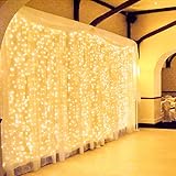 600 LED 6Mx3M Zorela Tenda Luminosa Natale Esterno Interno Collegabili Luci di Natale Impermeabile con 8 Modalità Tenda Lumin