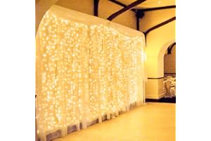 Zorela 600 LED 6Mx3M Rideau Lumineux Noël Extérieur, 8 Modes Guirlande Rideau Lumineuse Extérieure et Intérieur Connectable, IP44 Étanche Rideaux Lumineux Deco Noël pour Fête Jardin Balcon et Fenêtre