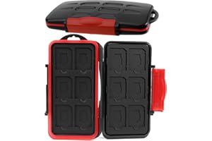 ZAVEHONY Memory Card Case,Memory Card Holder,Sd Card Storage Box,Waterproof And Scratch Resistant Card Box,Sd Card Holder,Waterproof & Anti-Shock,Carabiner