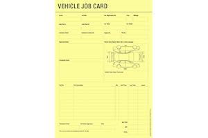 BIGBOLD CREATIVE Vehicle Service Repair Job Work Card Record Sheet for Car Service Centres (50)