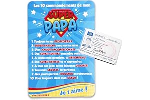 ESTRELA DESIGN Boite à Papa (10 commandement BLEU + Permis poussette)