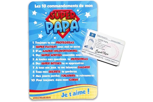 Boite à Papa (10 commandement BLEU + Permis poussette)
