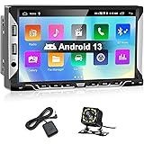 Podofo 2 DIN Android 13 Radio de Coche Biuetooth, 7 Pulgadas Pantalla Táctil Estéreo de Coche con FM&RDS Radio/Enlace Espejo/