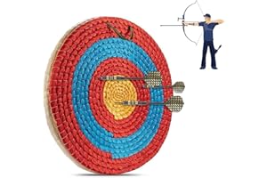 Namotu Traditional Archery Target Solid Straw For Adults Three Layer Round Archery Target Shooting Bow Coloured Rope Target Face Three Layer For Shooting Practice