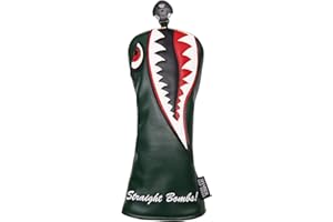 SHABIER New War Shark Flying Tiger Warshark Couvre-club de golf pour parcours de golf Vert