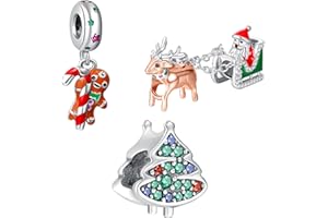 Rimgoris 925 Sterling Silver Charm for women bracelets necklace Green Christmas Tree Easter Rabbit & Egg Friendship My Beautiful Wife Teachers' Day Apple Christmas Snowman