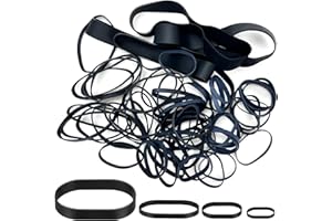 JIEHAOJIA 64 Stück Taktische Gummibänder,Große Gummibänder Schwarz Gummiringe,Elastische Breite Dicke Gummibänder,UV-Hitze-Kältebeständige Gummibänder,für Camping Survival,Büro, Zuhause, Schulbedarf, 4 Größen