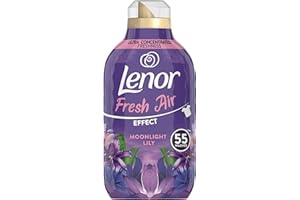 Lenor Fresh Air Effect Płyn do płukania tkanin, 55 prań, 770 ml, Moonlight Lily– wysoce skoncentrowana świeżość, butelka z tworzywa sztucznego pochodzącego w 100% z recyklingu