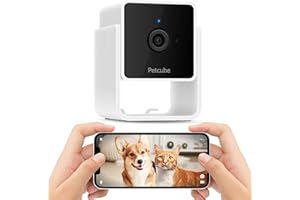Petcube Cam Pet Monitoring Camera with Built-in Vet Chat for Cats & Dogs, Security Camera with 1080p HD Video, Night Vision, Two-Way Audio, Magnet Mounting for Entire Home Surveillance