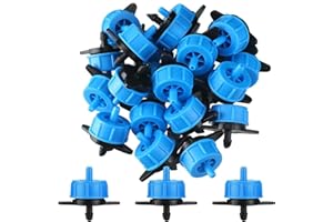 Hydrogarden Lot de 50 goutteurs à goutte goutte à goutte avec système de réglage de la pression, 8 litres par heure pour l'irrigation agricole et le jardinage.