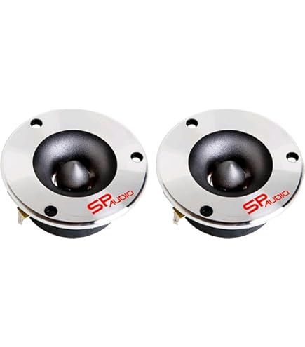 SP Audio 1 SP-TW07 SPTW07 Super Tweeter 8,5 Cm 85 Mm De Diamètre 100 Watts Rms Et 200 Watts Max Impédance 4 Ohms Sensibilité 112,3 DB Aimant Néodyme, 1 Pièce + Condensateur Et 3 Stickers Cadeau