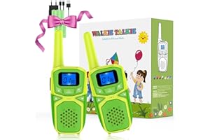 TOPSUNG Walkie Talkies, Easy to Use Rechargeable Waki Takis Christmas Birthday Gift for Hiking Camping Trip Adventure (900c Yellow Green 2 Pack)